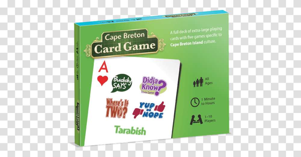 Cape Breton Card Game Paper Product, Advertisement, Flyer, Poster, Brochure Transparent Png
