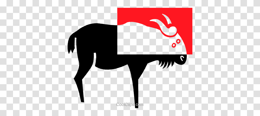 Cape Buffalo Royalty Free Vector Clip Art Illustration, Animal, Mammal, Wildlife, Horse Transparent Png