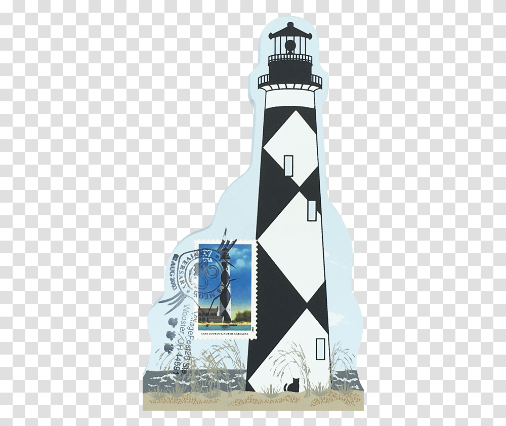 Cape Lookout Lighthouse W Usps Lighthouse Stamp From Lighthouse, Poster, Architecture, Building, Sea Transparent Png