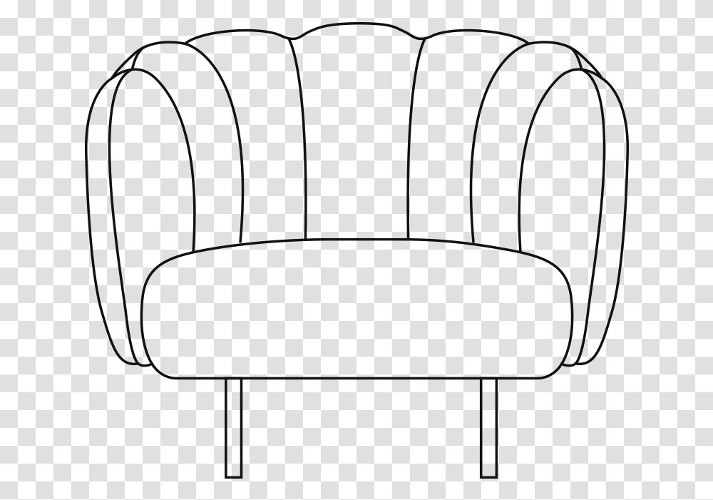 Cape Lounge Chair With Stitches Illustration Club Chair, Apparel, Furniture, Couch Transparent Png