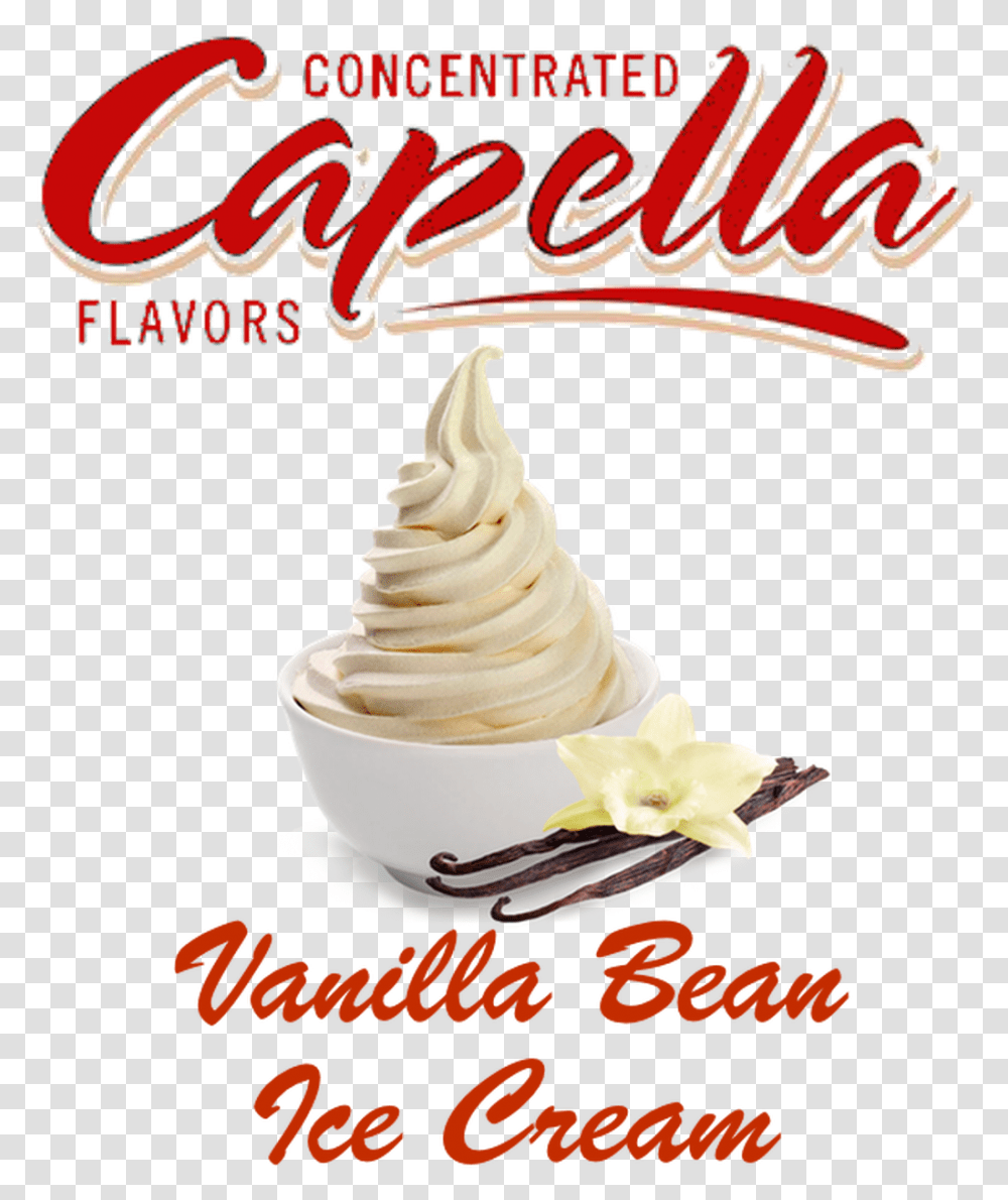 Capella Vanilla Bean Ice Cream Capella Flavors, Dessert, Food, Creme, Whipped Cream Transparent Png