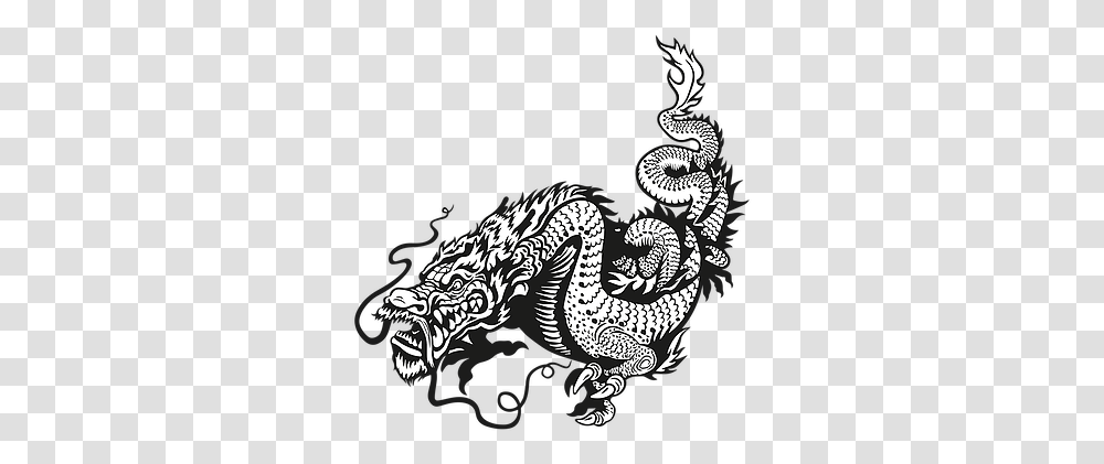 Capital Crisps Premium Potato Snack Chinese Dragon Clipart Black And White, Path, Animal, Skin Transparent Png