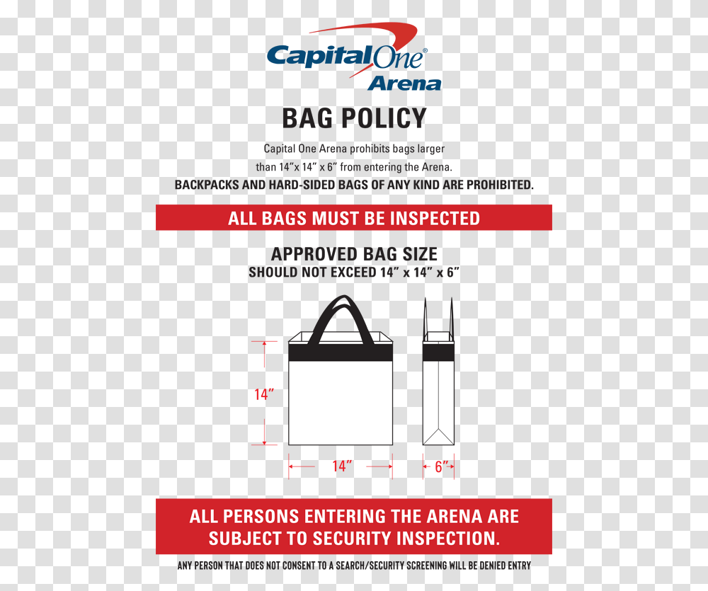Capital One Arena Bags, Poster, Advertisement, Flyer Transparent Png