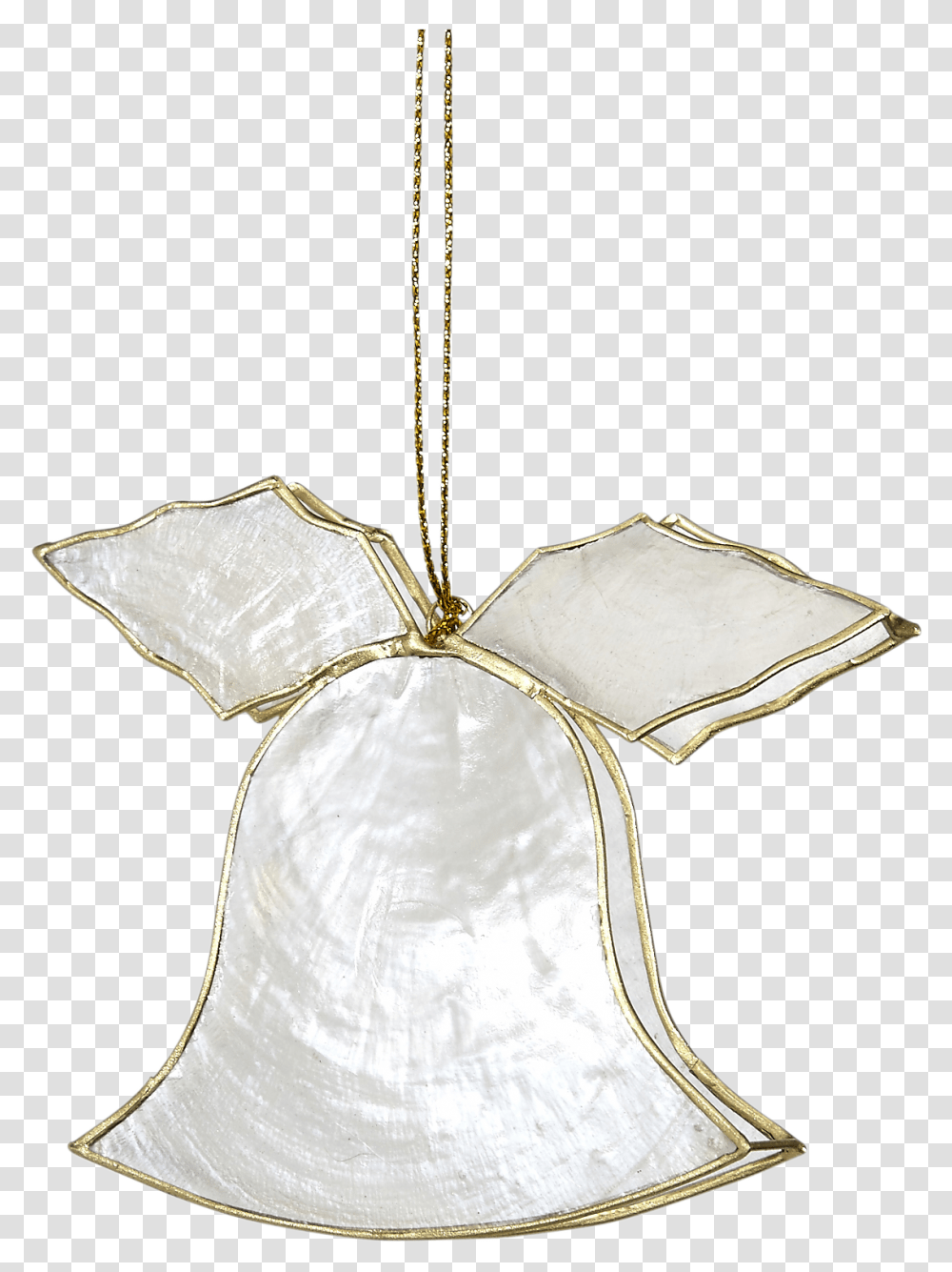 Capiz Christmas Bell Ornament Silver, Pendant, Cushion Transparent Png