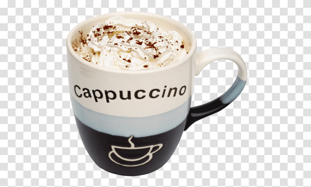 Cappuccino, Drink, Dessert, Food, Cream Transparent Png