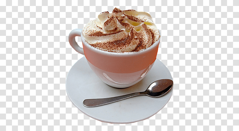 Cappuccino, Drink, Spoon, Latte, Coffee Cup Transparent Png