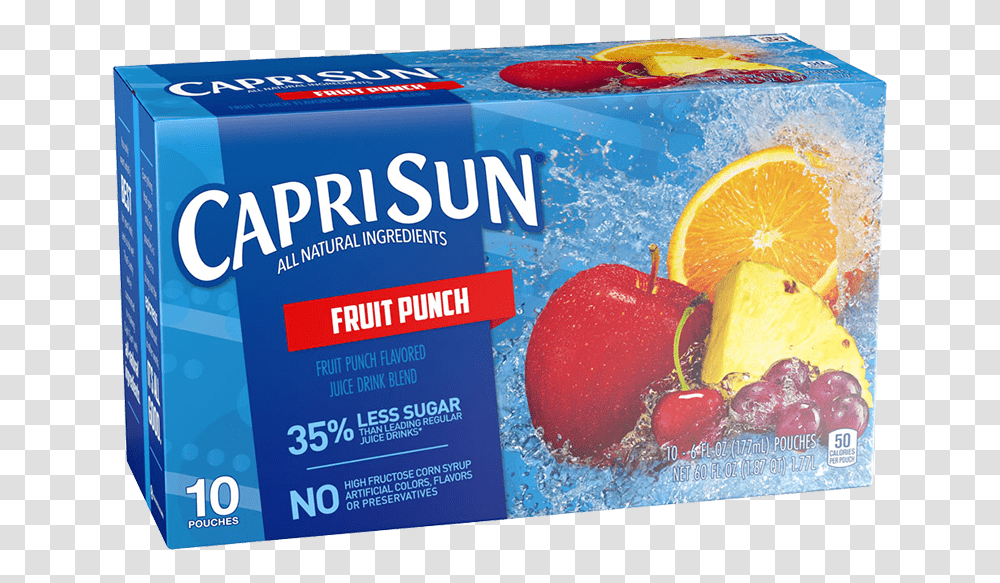 Capri Sun Fruit Punch, Orange, Citrus Fruit, Plant, Food Transparent Png