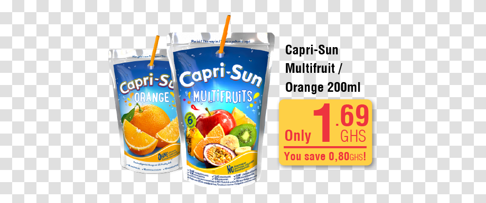 Capri Sun Multifruit Orange 200ml Capri Sun Memes, Juice, Beverage, Drink, Food Transparent Png