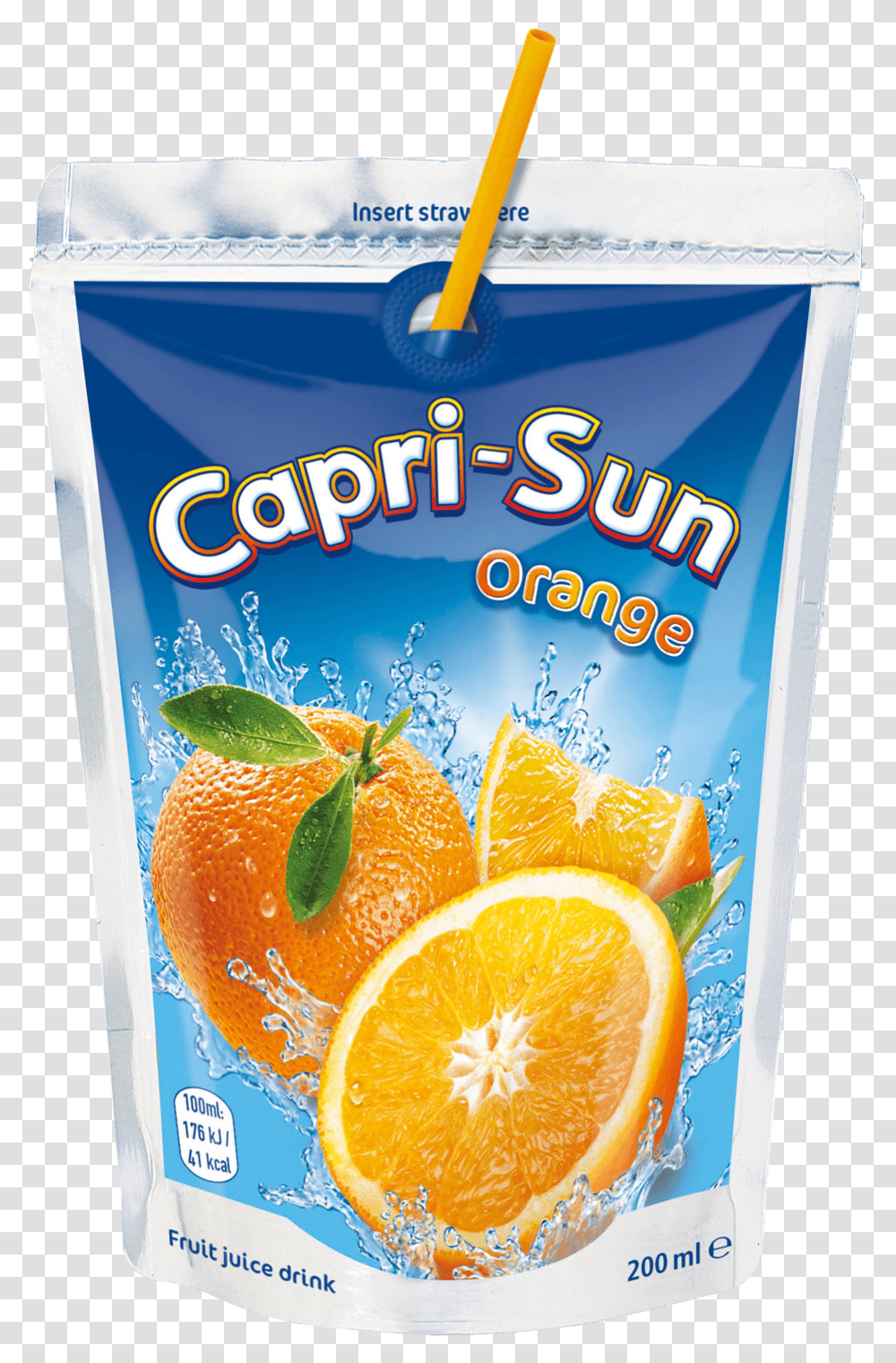 Capri Sun Orange 40 X 200ml Capri Sun, Citrus Fruit, Plant, Food, Juice Transparent Png