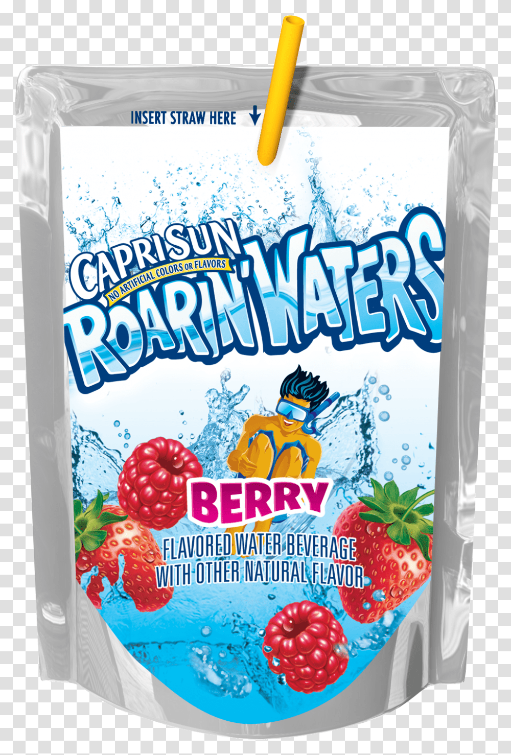 Capri Sun Roarin Waters Berry, Label, Advertisement, Paper Transparent Png