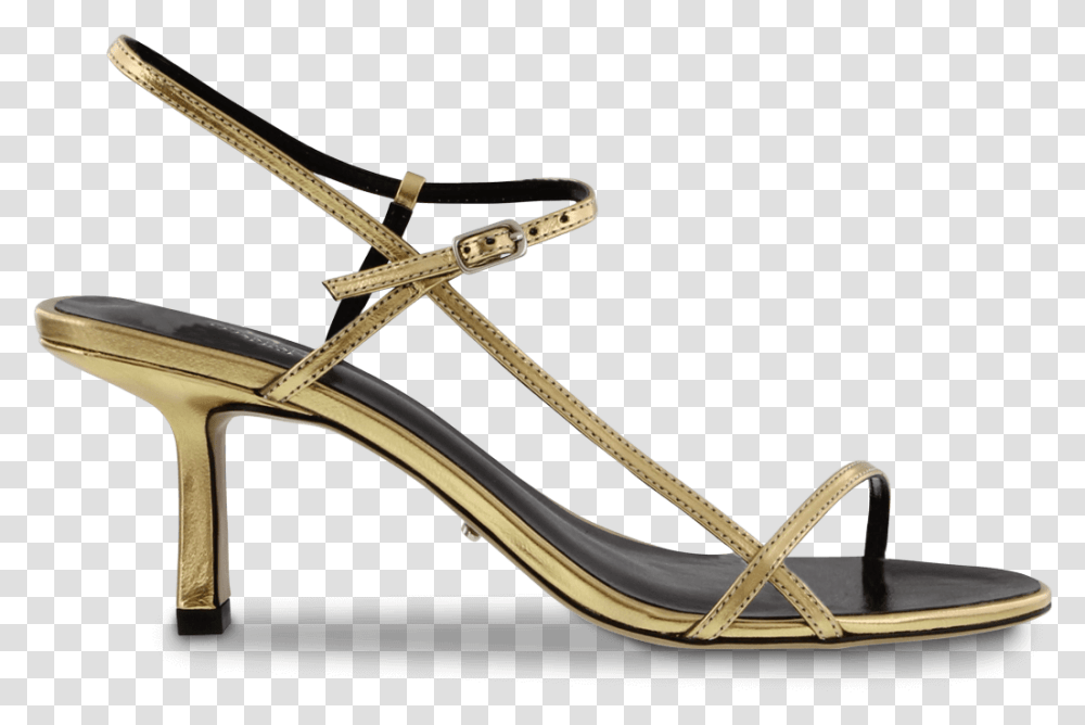 Caprice Gold Foil Heels Sandal, Clothing, Apparel, Footwear, Shoe Transparent Png