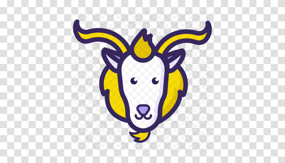 Capricorn Icon Of Colored Outline Style Illustration, Mammal, Animal, Logo, Symbol Transparent Png