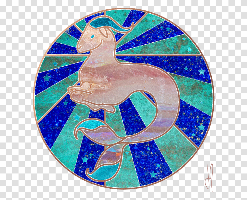 Capricorn Season - Ja Blog Circle, Mosaic, Art, Tile, Painting Transparent Png