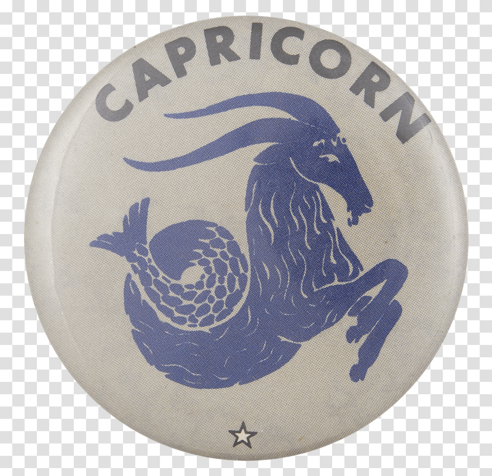 Capricorn Social Lubricators Button Museum Badge, Logo, Trademark, Rug Transparent Png