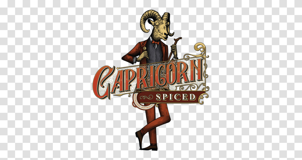 Capricorn Spiced Cartoon, Person, Poster, Word, Text Transparent Png