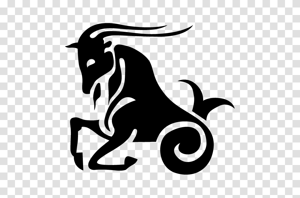 Capricorn, Zodiac, Stencil, Silhouette, Animal Transparent Png