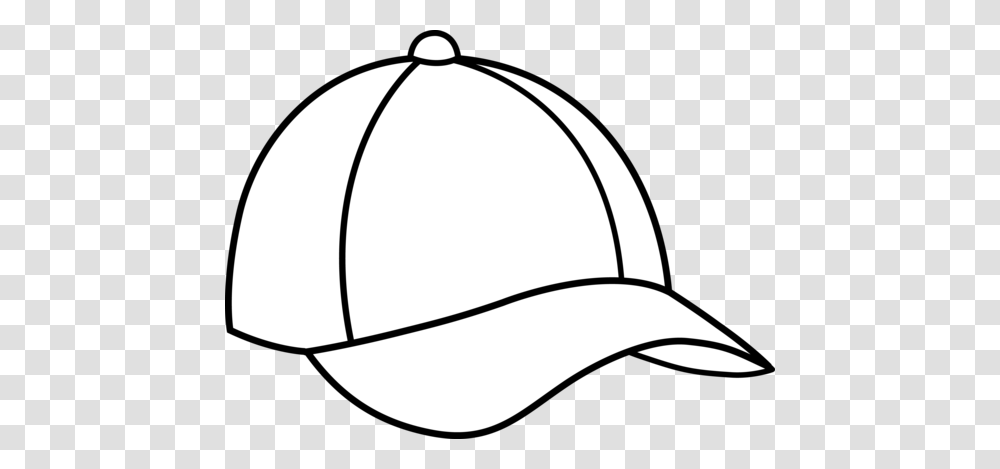 Caps Images Color Pages Baseball Cap Line Art, Apparel, Hat Transparent Png