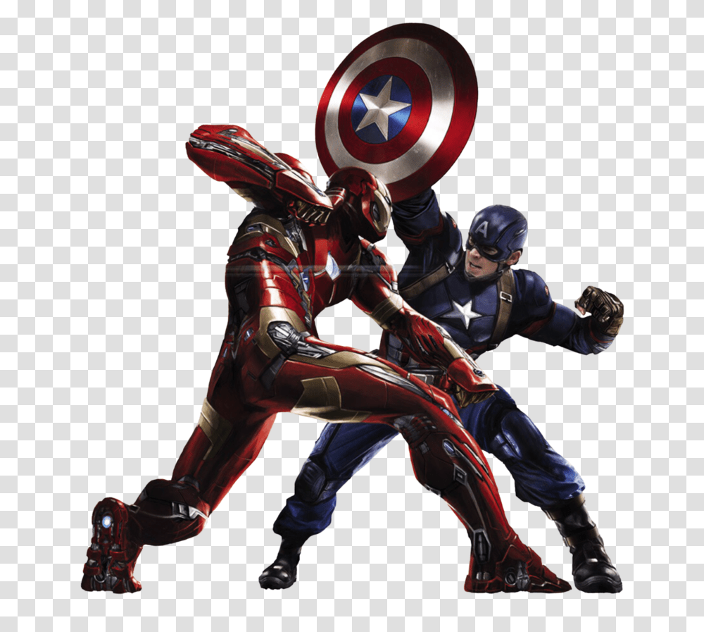 Captain America And Iron Man, Helmet, Apparel, Person Transparent Png