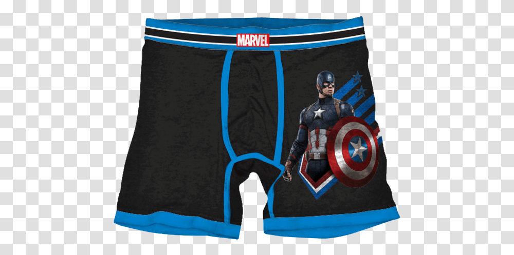 Captain America Boxer Briefs Board Short, Person, Costume, Helmet Transparent Png