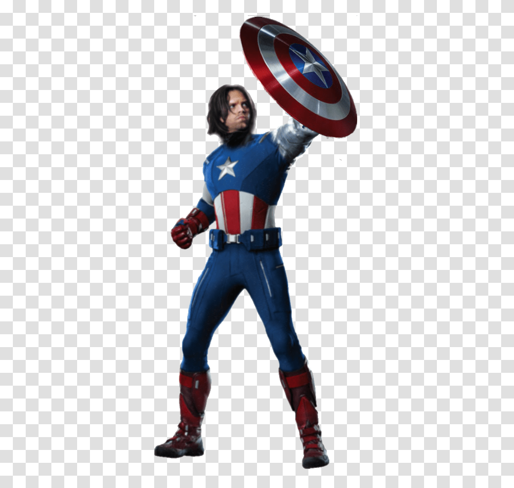 Captain America Bucky Render, Person, People, Costume Transparent Png