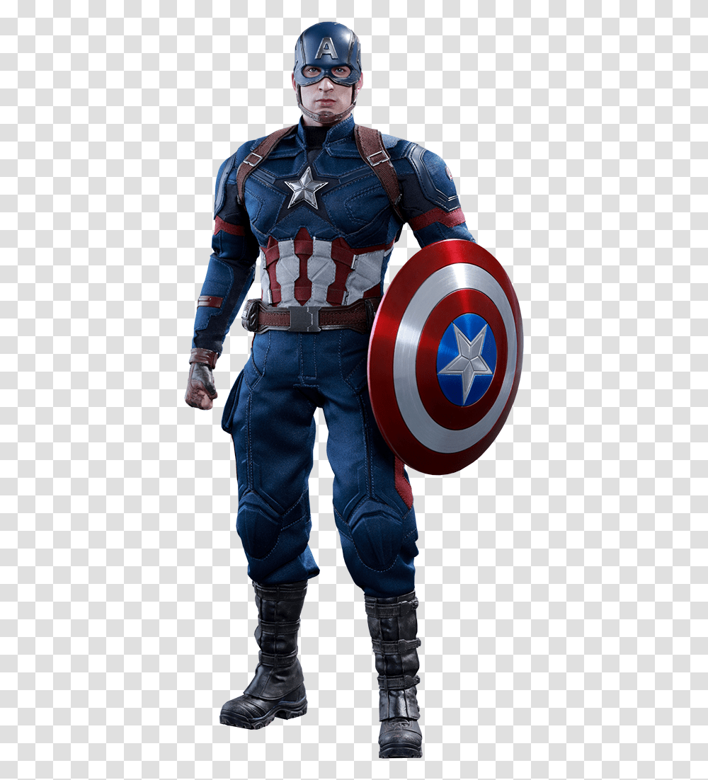 Captain America Civil War Hot Toys, Person, Helmet, Pants Transparent Png