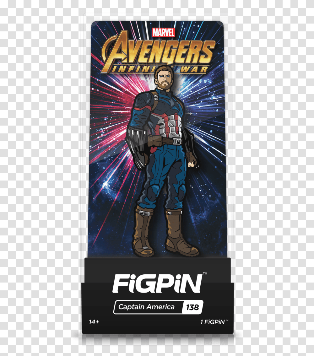 Captain America Figpin, Poster, Person, Batman, Comics Transparent Png