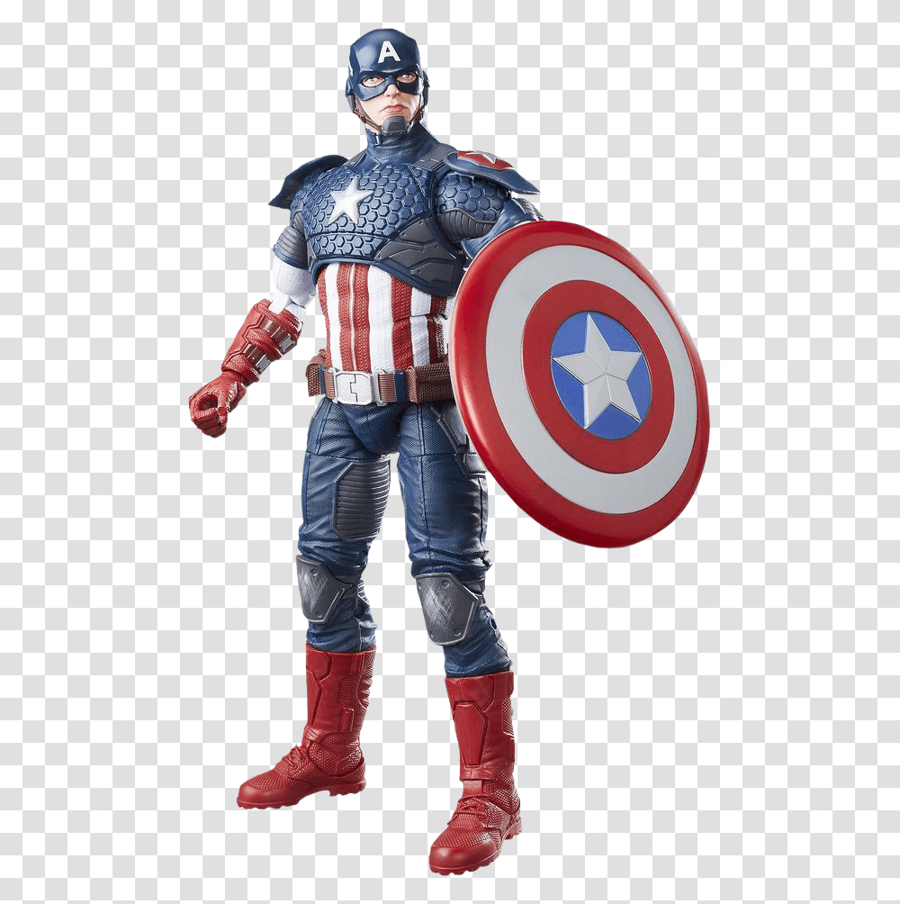 Captain America Figure 12in Marvel Legends, Armor, Person, Human, Helmet Transparent Png