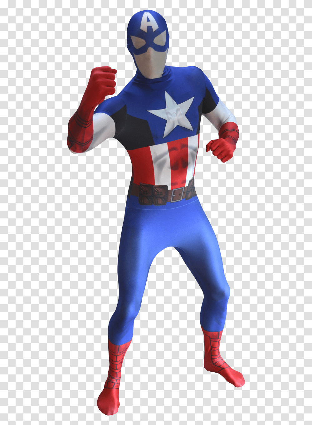 Captain America Hd Background Captain America Morphsuit, Costume, Person, Human Transparent Png
