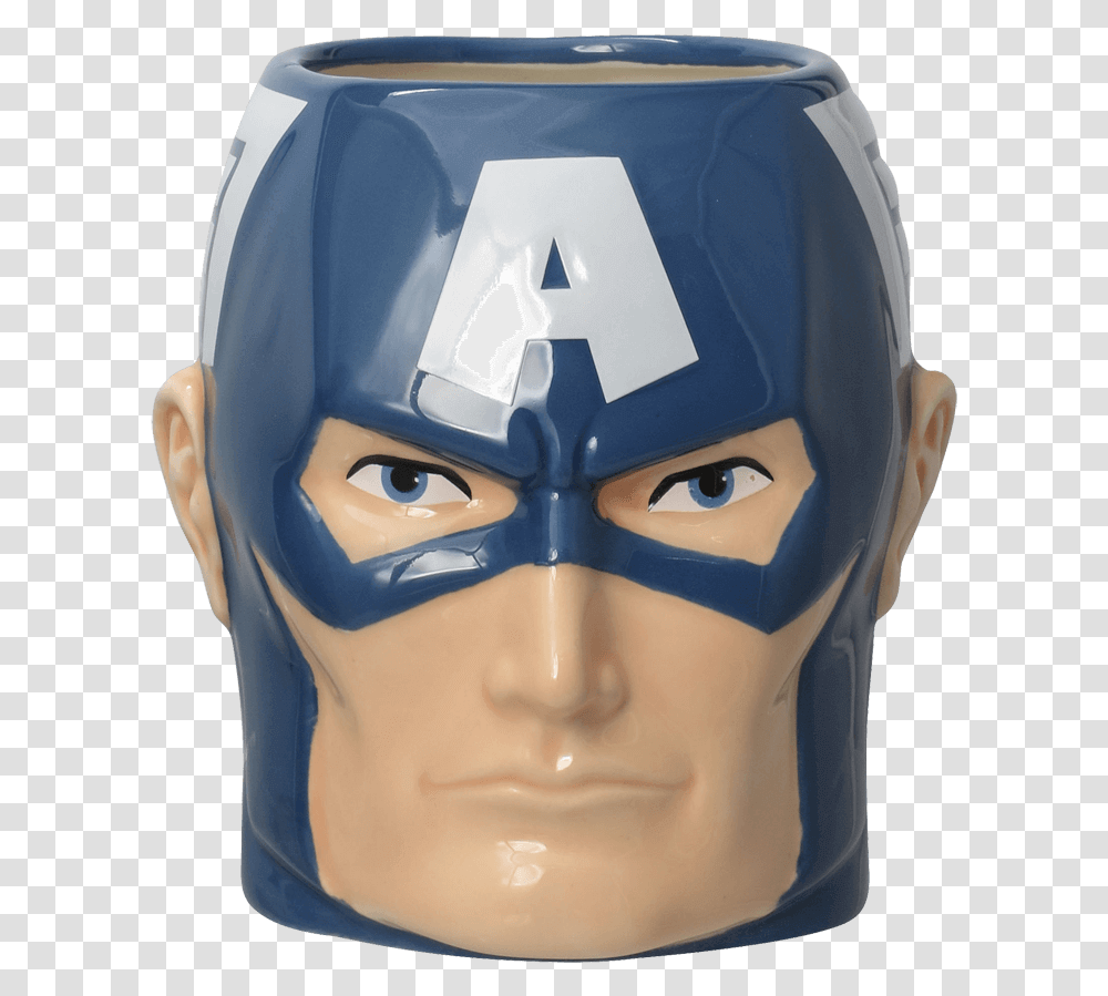 Captain America Head Mug, Helmet, Apparel, Figurine Transparent Png