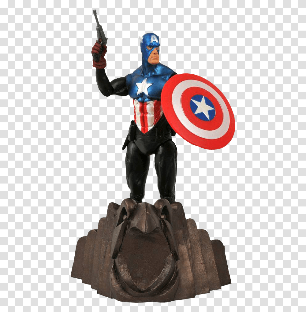 Captain America Marvel Select 7 Action Figure Capito America Diamond Select, Person, Human, Armor, Figurine Transparent Png