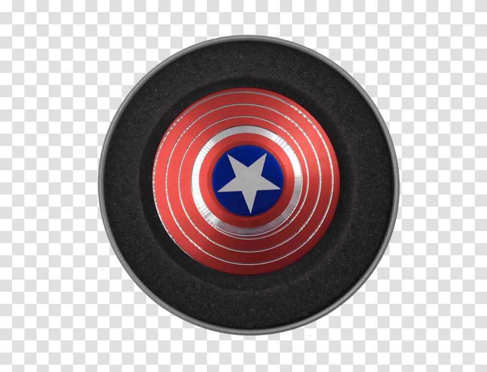Captain America Marvel Super Heroe Shield Fidget Spinner Captain America, Armor, Hubcap, Tire Transparent Png