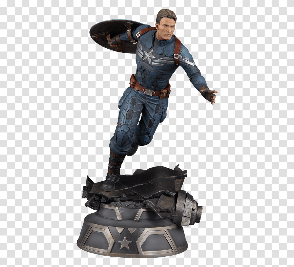 Captain America Premium Format Figure Esttua Do Capito Amrica, Person, Human, Figurine, Ninja Transparent Png