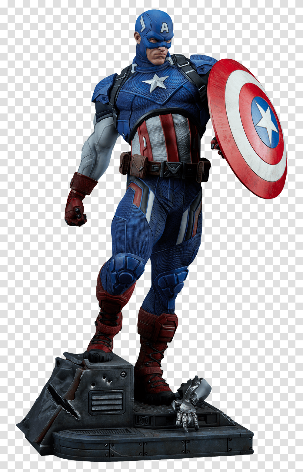 Captain America Premium Format Statue, Costume, Person, Armor Transparent Png