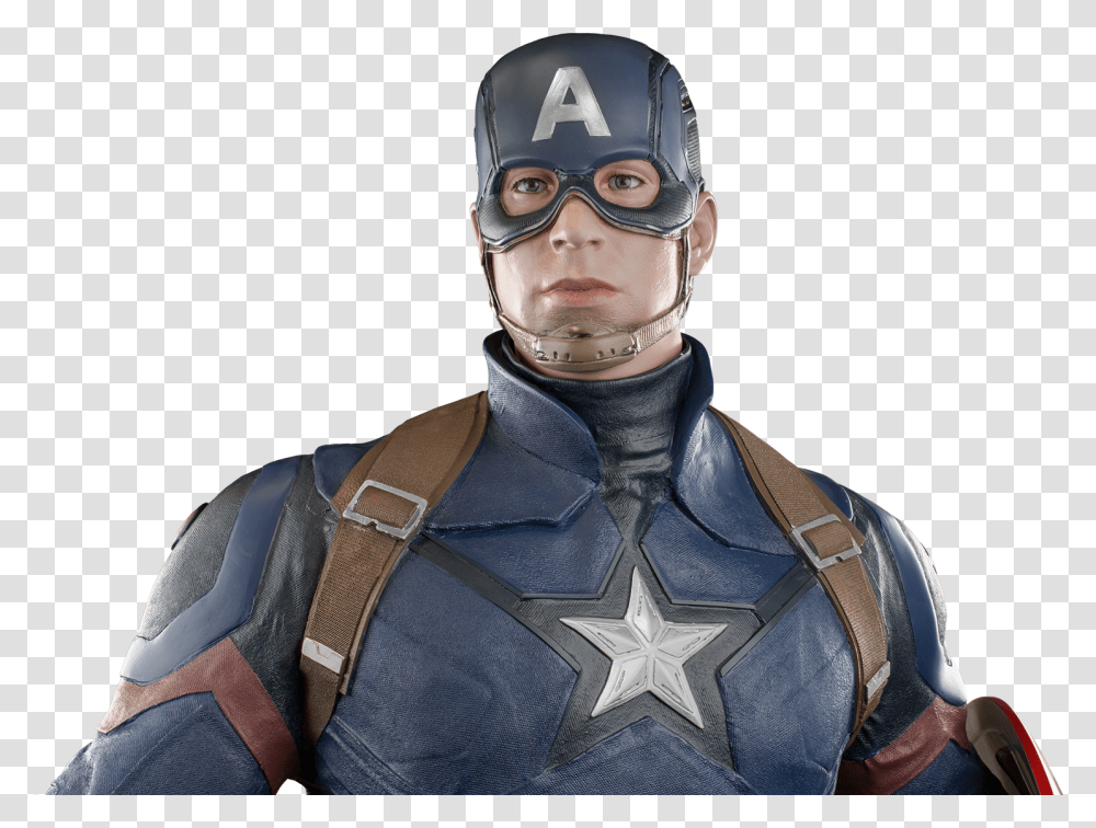 Captain America V Zivotni Velikosti, Person, Human, Helmet Transparent Png