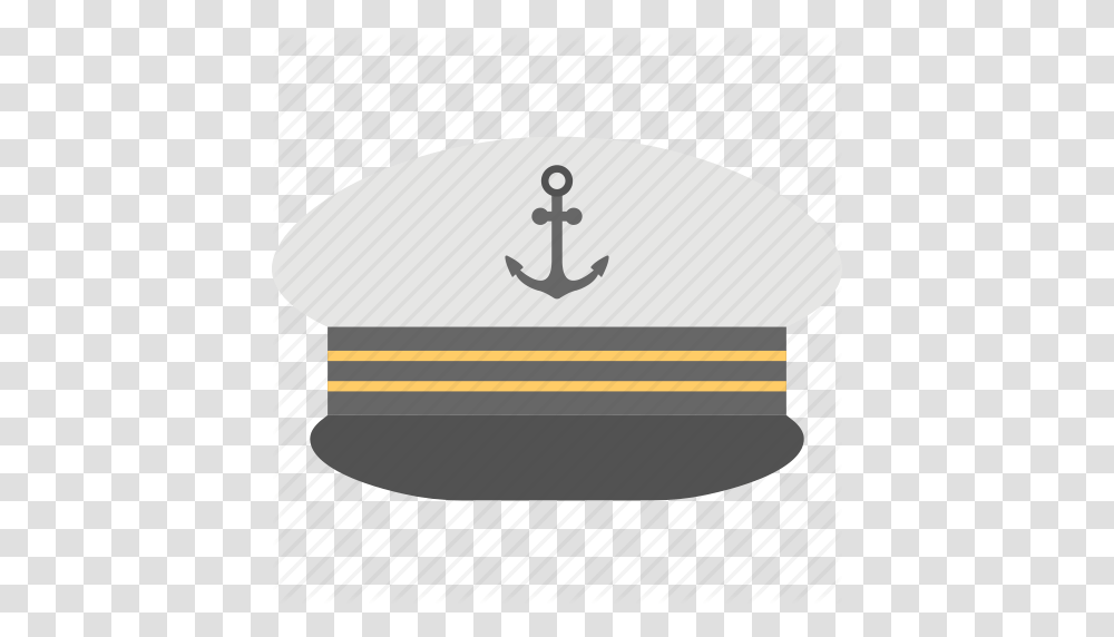 Captain Cap Navy Captain Hat Ship Captain Cap Yacht Captain Cap, Tape, Hook, Anchor Transparent Png