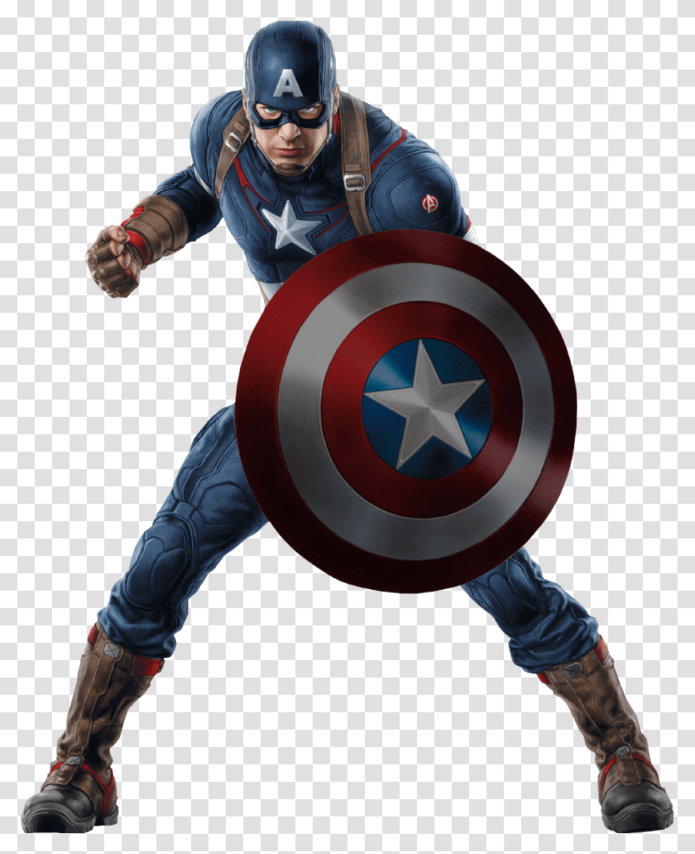 Captain Captain America With Shield, Armor, Person, Human, Helmet Transparent Png