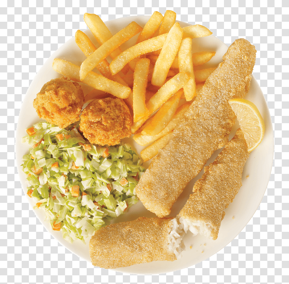 Captain D's Southern Style White Fish Fillet, Fries, Food, Meal, Dish Transparent Png