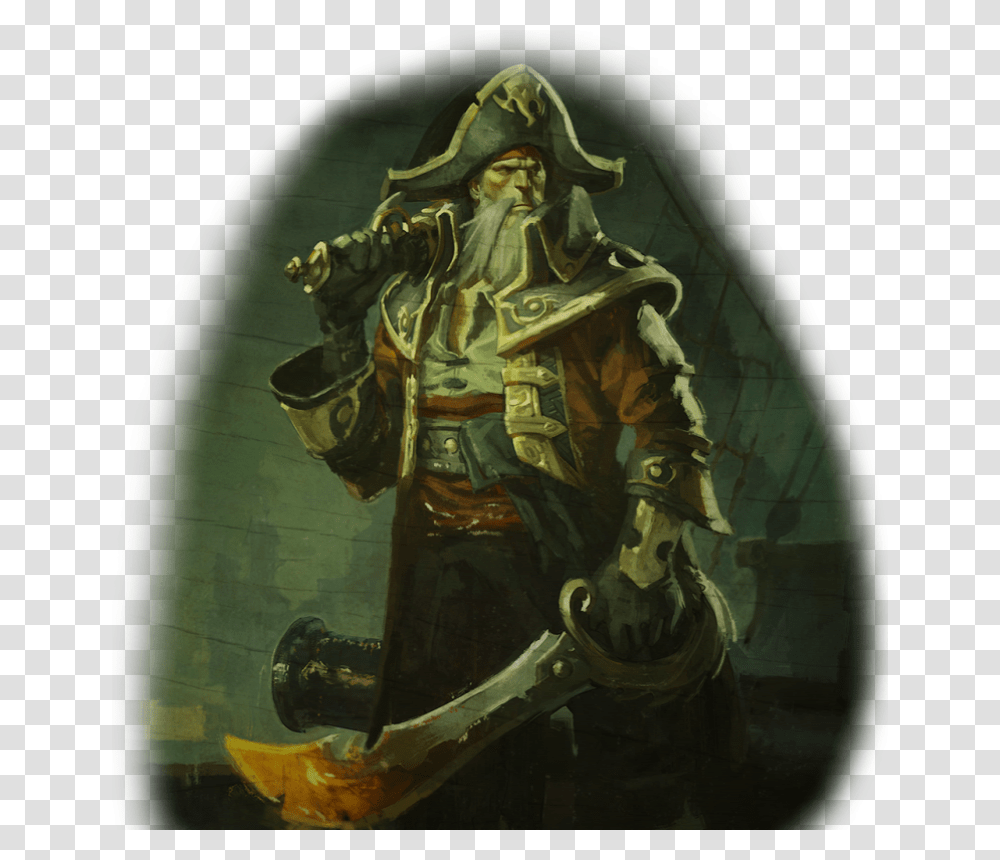 Captain Gangplank Log In Screen, Person, Pirate, Photography, Samurai Transparent Png