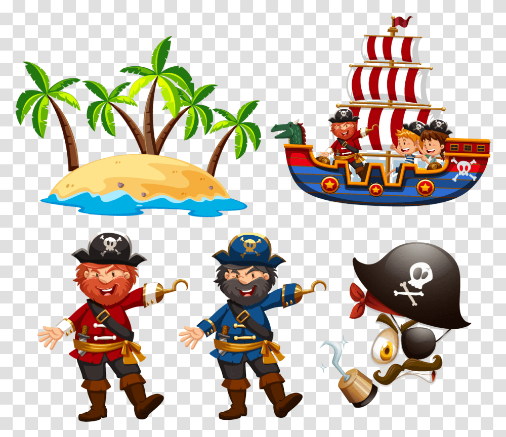 Captain Hook Piracy Euclidean Vector Illustration Pirates Vector Free Download, Person, People, Plant, Helmet Transparent Png