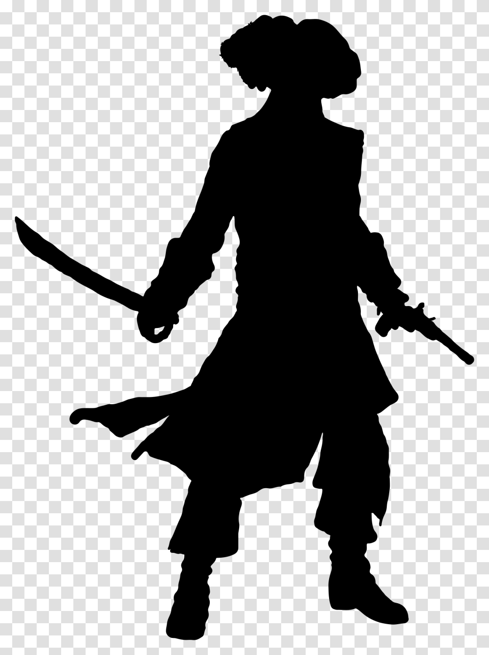 Captain Hook Piracy Silhouette Clip Art, Gray, World Of Warcraft Transparent Png