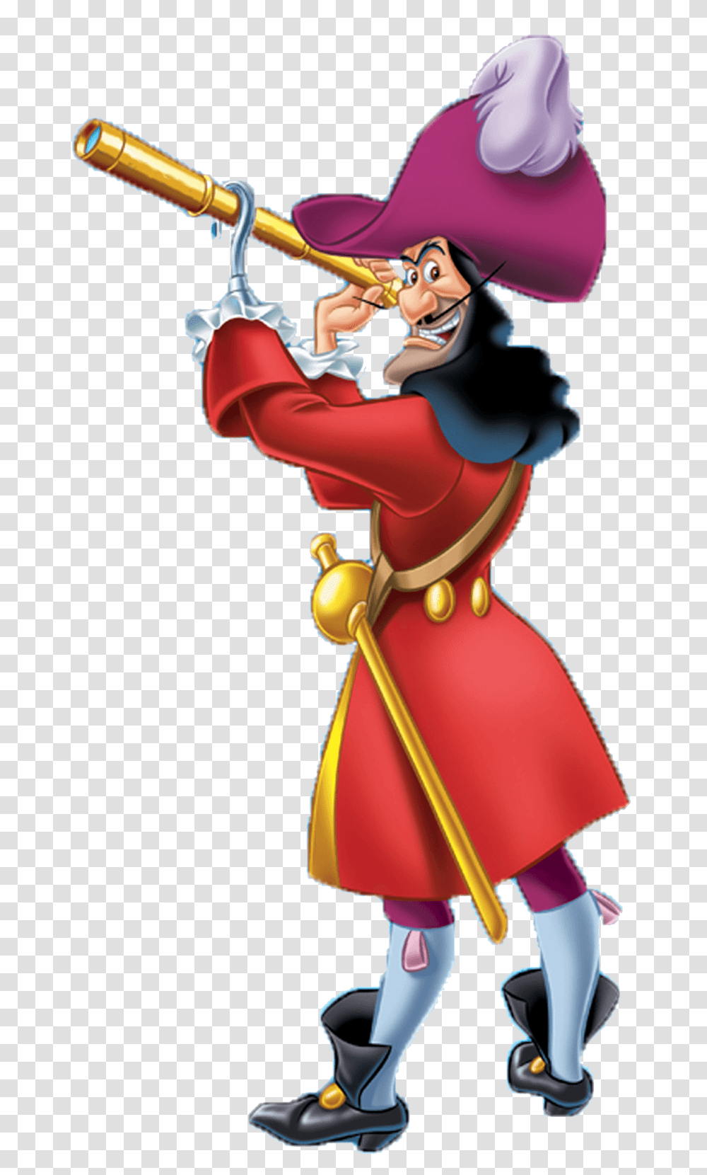 Captain Hook Smee And Crocodile Clip Art Image, Person, Hat, Toy Transparent Png