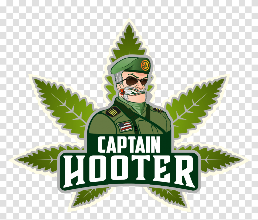 Captain Hooters Illustration, Plant, Weed, Sunglasses, Green Transparent Png