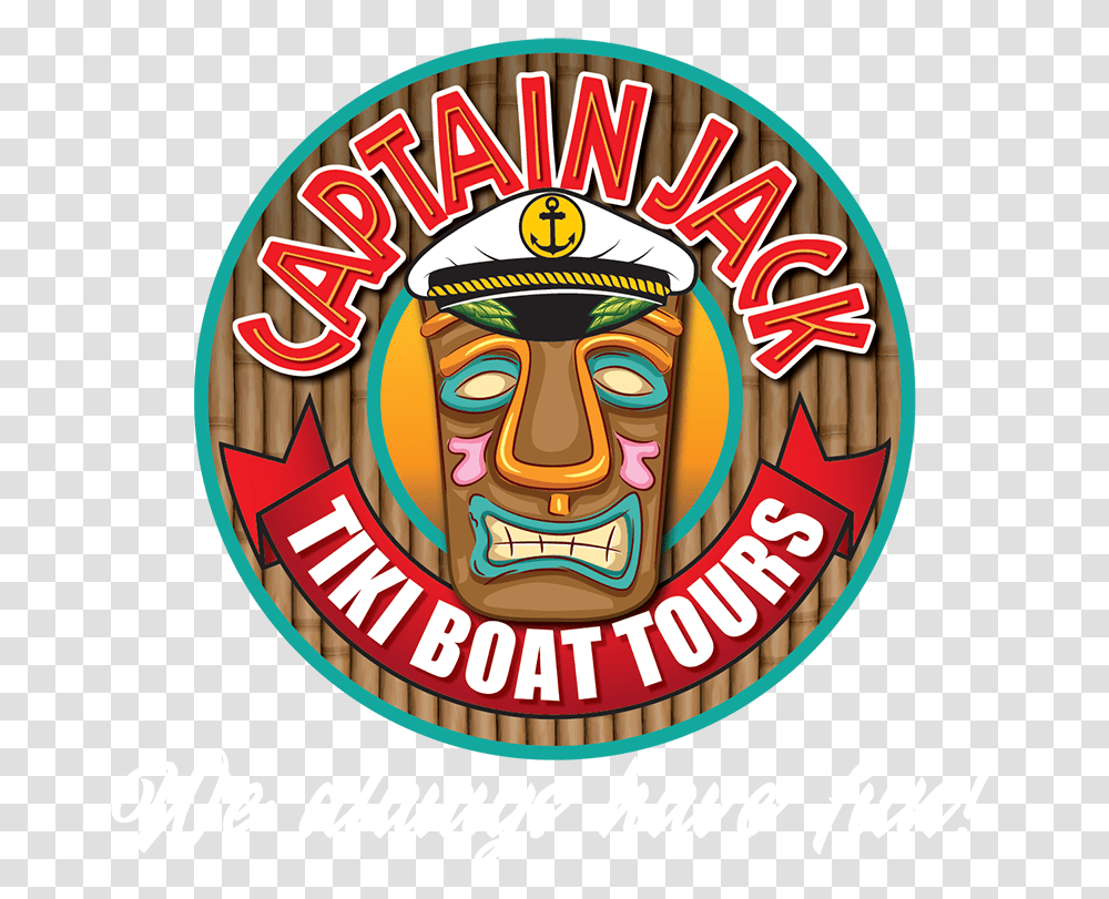 Captain Jack Tiki Boat Tours Logo Captain Of Tiki Boat, Label, Emblem Transparent Png