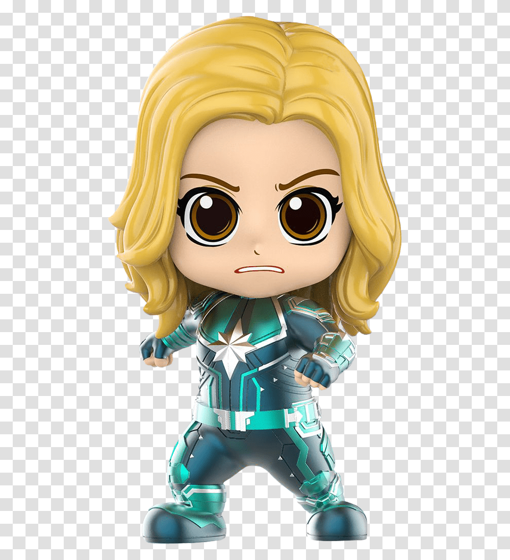 Captain Marvel Captain Marvel Cosbaby Green, Doll, Toy, Figurine, Person Transparent Png