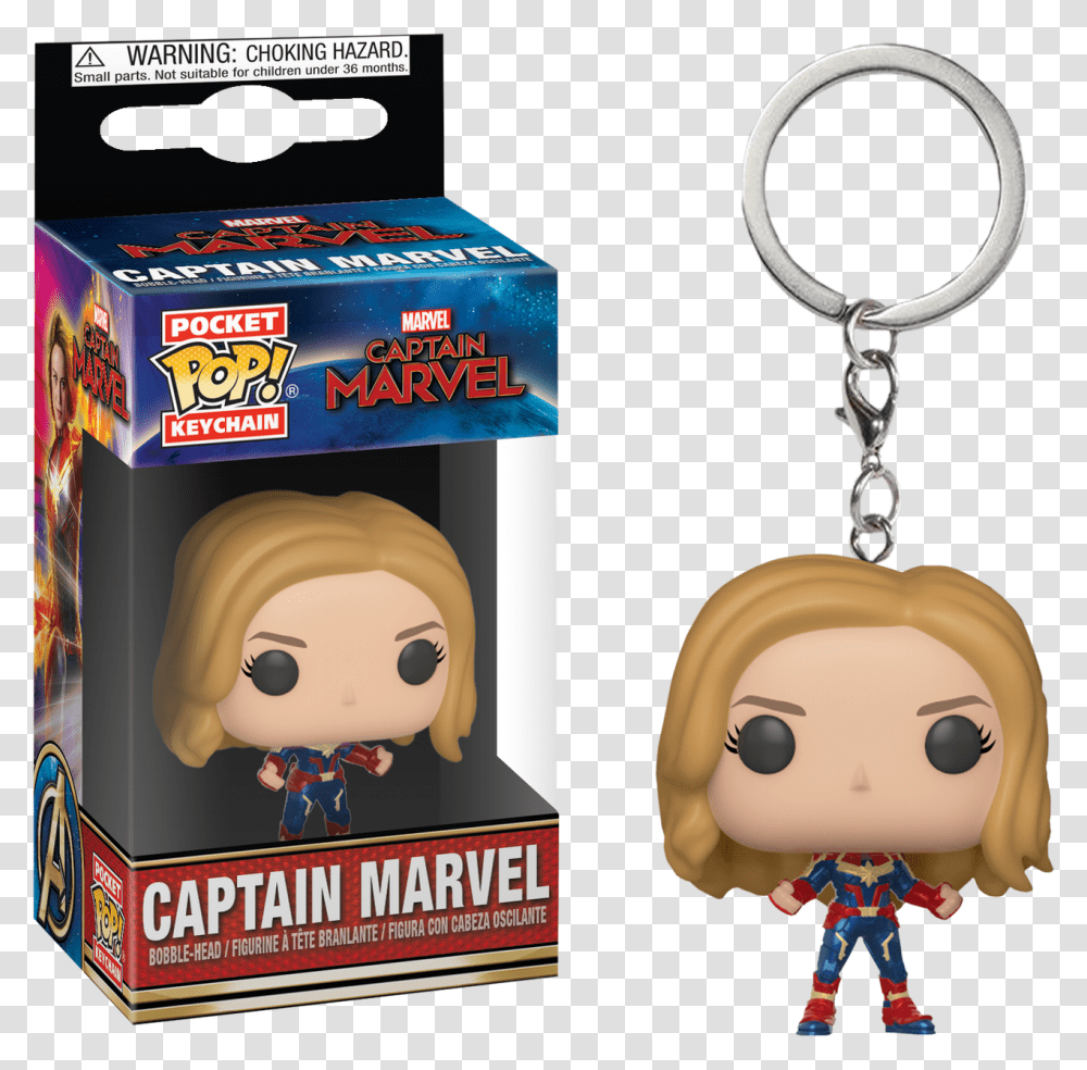 Captain Marvel Captain Marvel Pocket Pop, Toy, Doll, Label Transparent Png