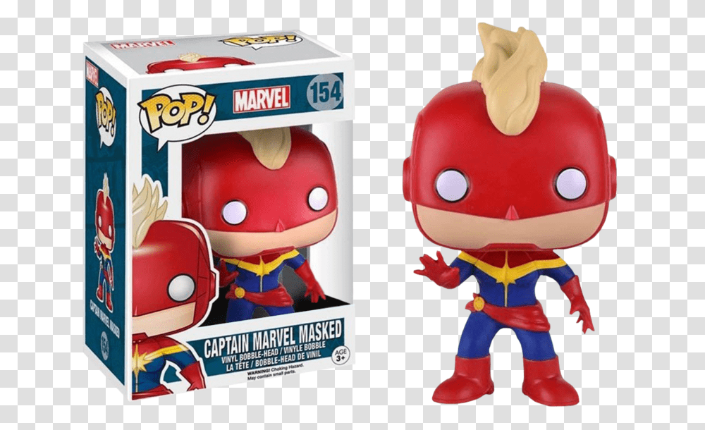 Captain Marvel Comic Funko Pop, Toy, Figurine, Super Mario Transparent Png