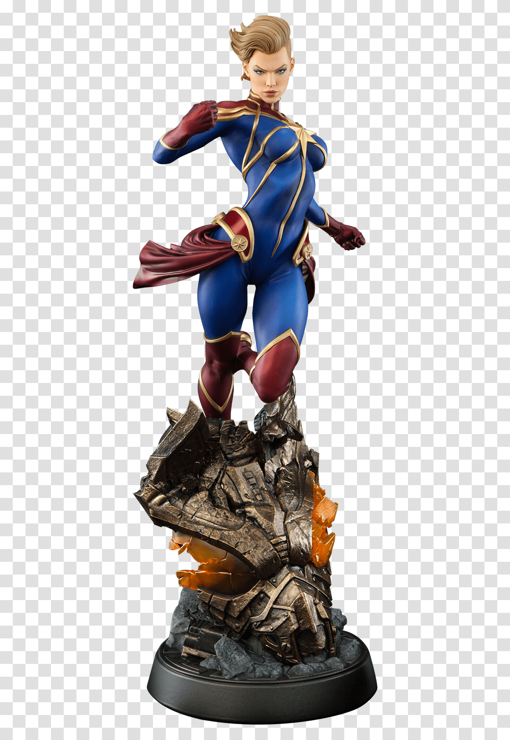 Captain Marvel Premium Format Figur, Figurine, Costume, Person Transparent Png
