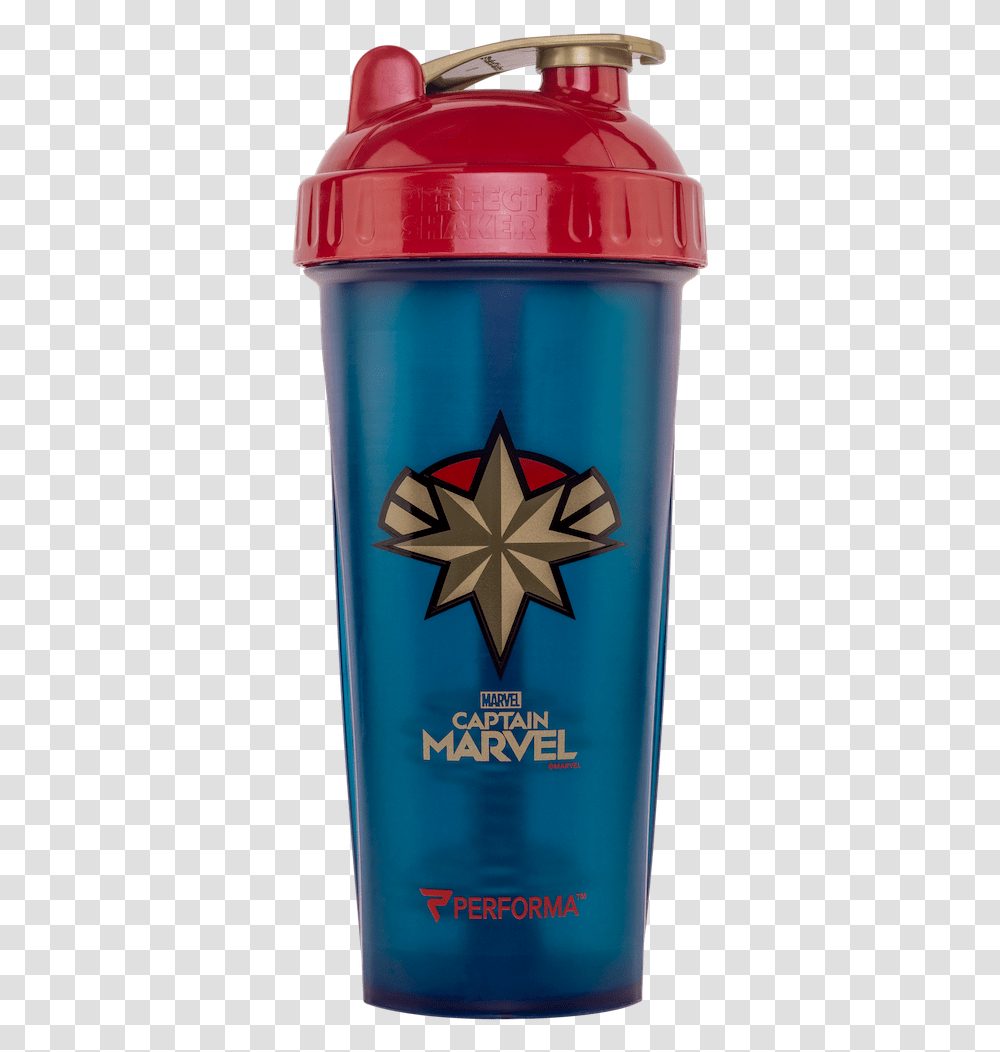 Captain Marvel Shaker Cup Collection Original Water Perfectshaker, Bottle, Cosmetics, Beer, Alcohol Transparent Png