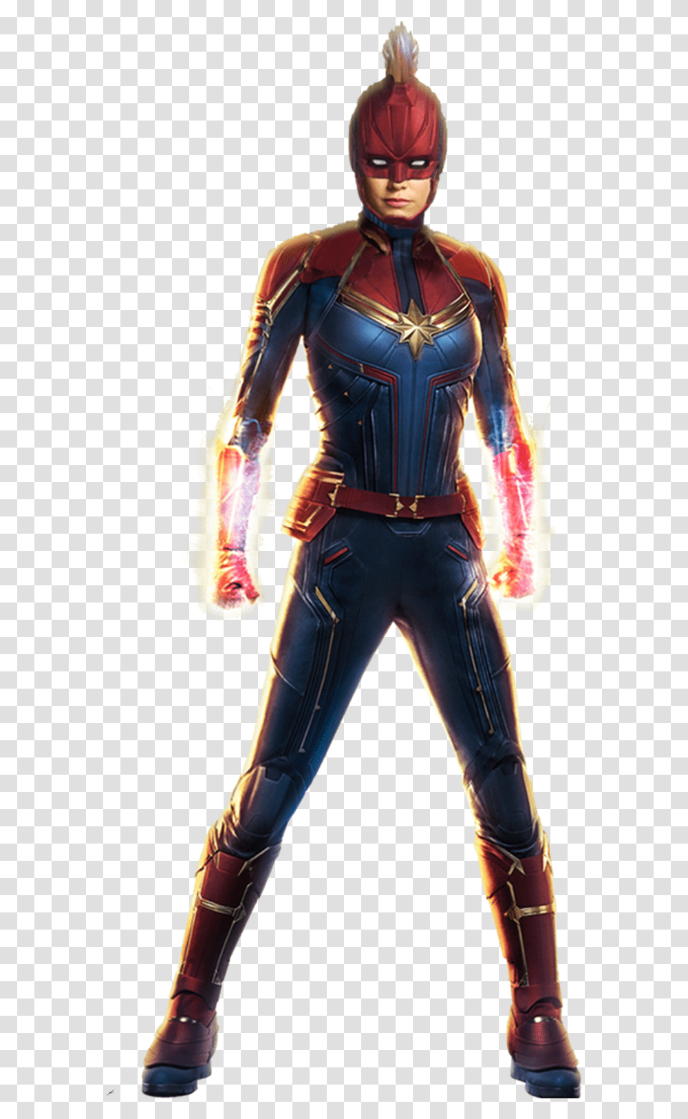 Captain Marvel White Background, Costume, Person Transparent Png
