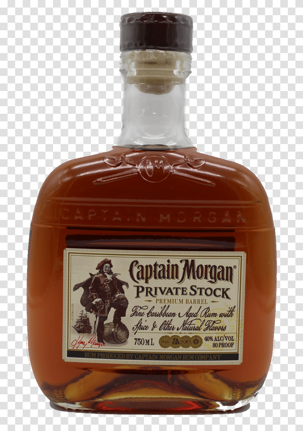Captain Morgan Pricate Stock, Liquor, Alcohol, Beverage, Drink Transparent Png